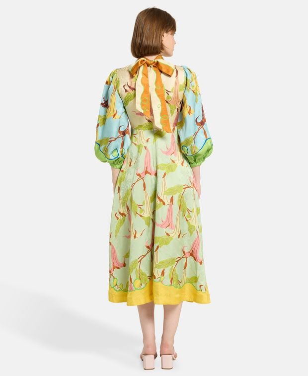 Alemais Linen-blend dress Rafaela