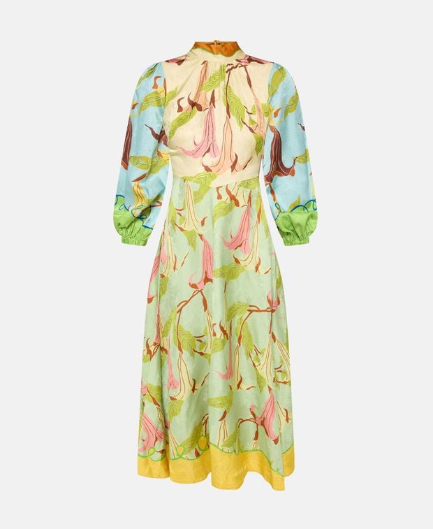 Alemais Linen-blend dress Rafaela
