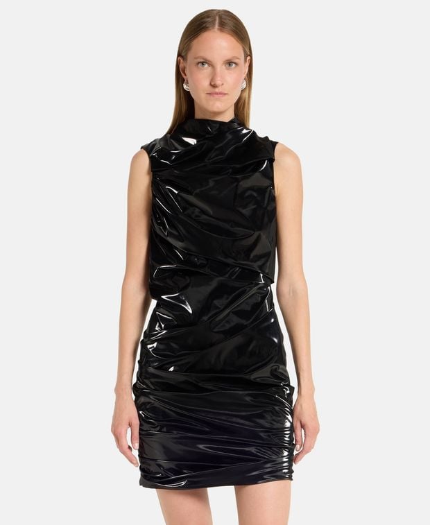 Alexander McQueen Leather-look dress