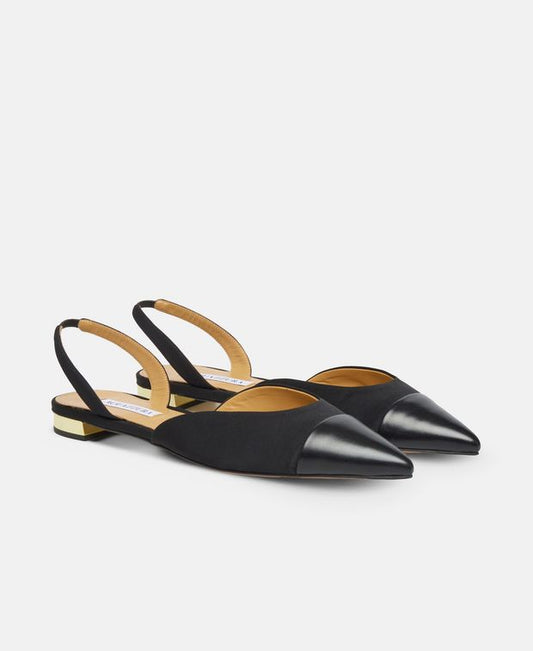 Aquazzura Ballerina flat with straps Milanese