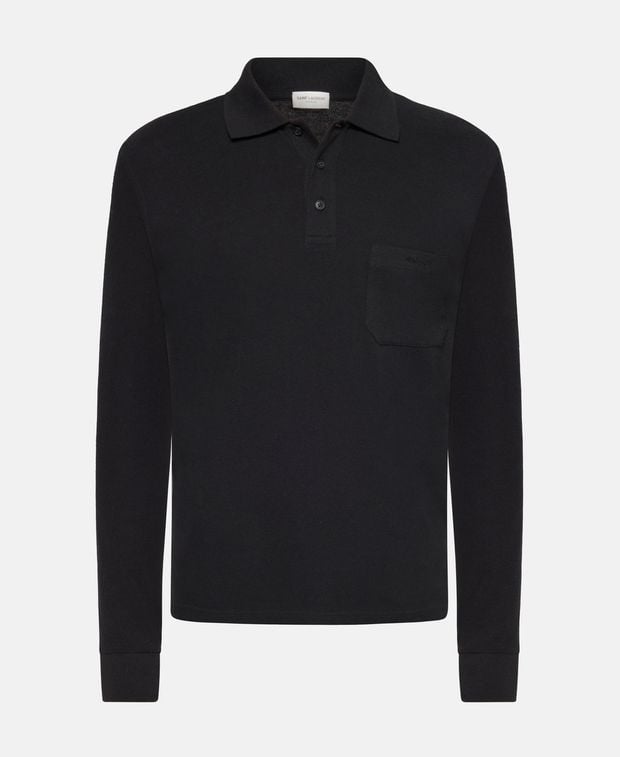 Saint Laurent Long-sleeved polo shirt