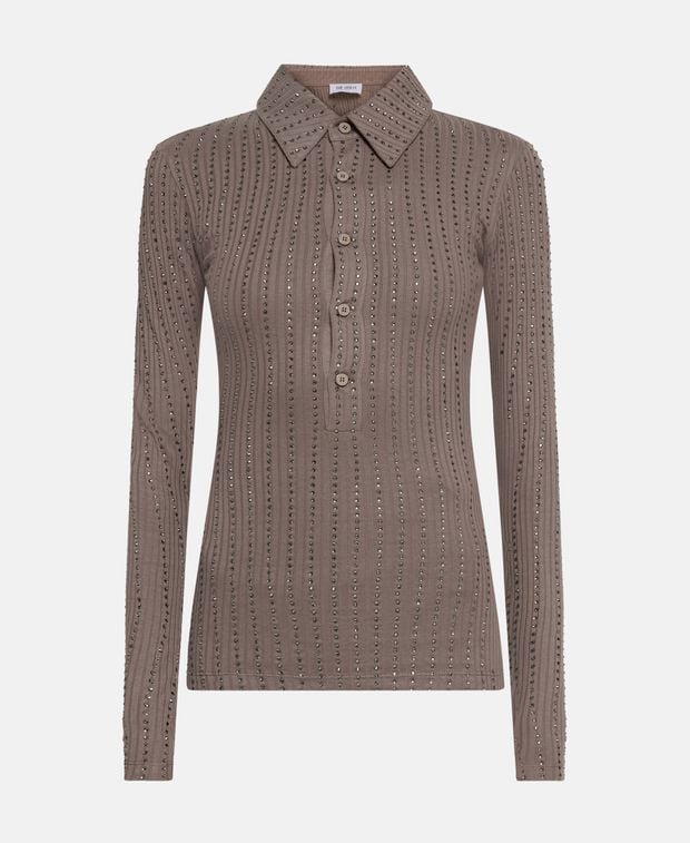 The Attico Knitted polo shirt