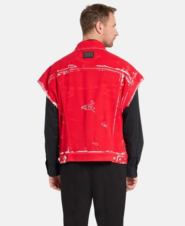 Dolce & Gabbana Denim gilet Red