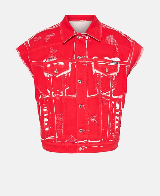 Dolce & Gabbana Denim gilet Red