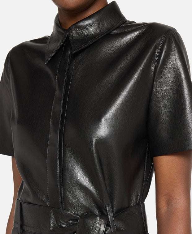 Nanushka Leather-look dress Halli