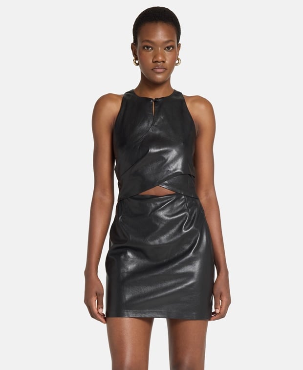 Nanushka Leather-look dress Marinke