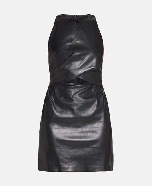 Nanushka Leather-look dress Marinke