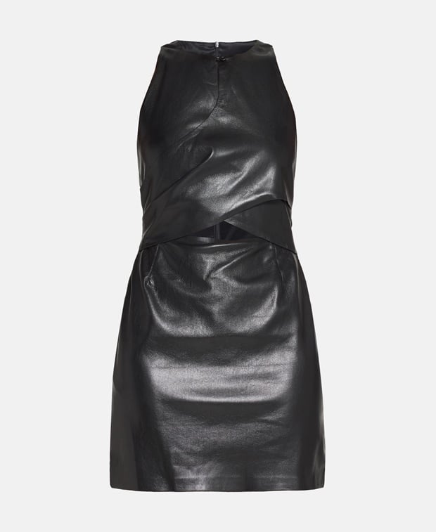 Nanushka Leather-look dress Marinke