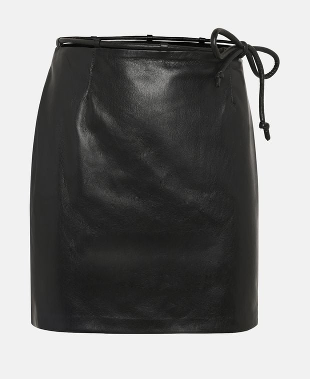 Nanushka Leather-look miniskirt Black