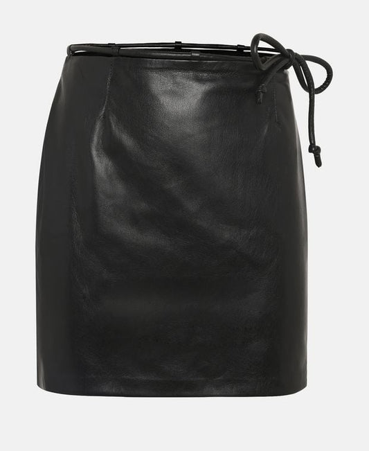 Nanushka Leather-look miniskirt Black