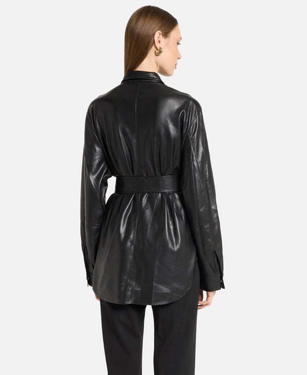 Nanushka Leather-look jacket Black