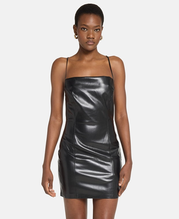 Nanushka Leather-look dress Jorie