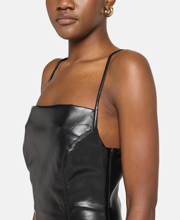 Nanushka Leather-look dress Jorie
