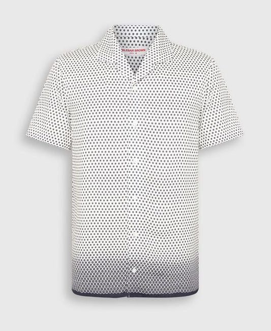 Orlebar Brown Linen-blend short sleeved shirt White