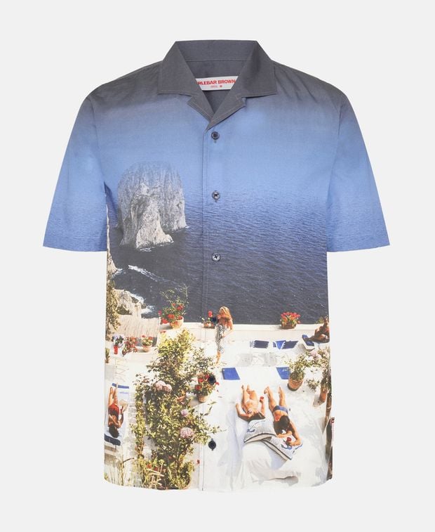 Orlebar Brown Short-sleeved shirt Dark Blue