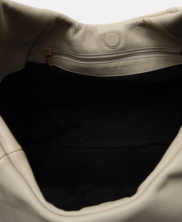 Stuart Weitzman Moda Leather shoulder bag Oatmeal