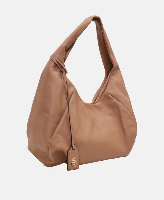 Stuart Weitzman Moda Leather shoulder bag Camel