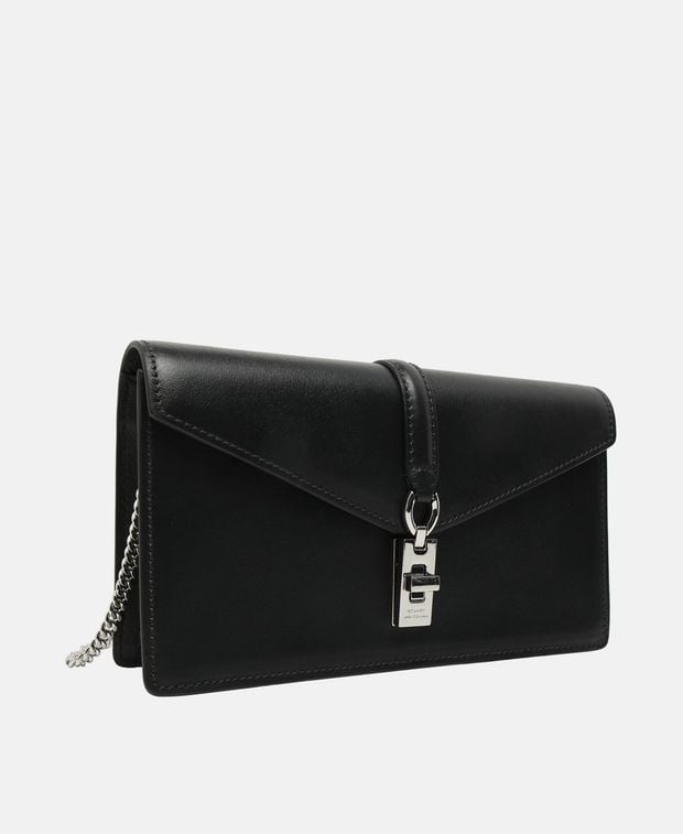 Stuart Weitzman Milan Lovelttr Leather clutch Black