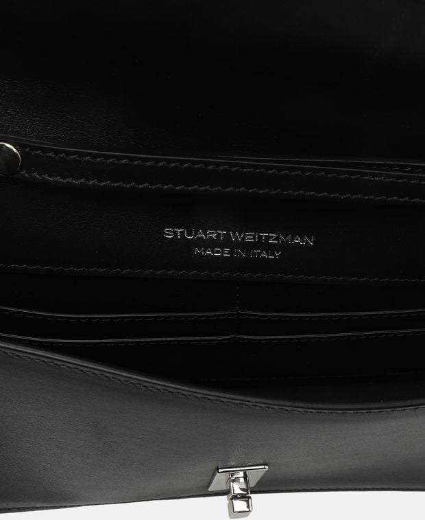 Stuart Weitzman Milan Lovelttr Leather clutch Black