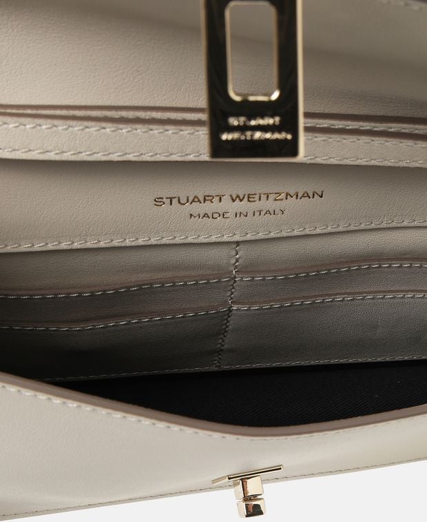 Stuart Weitzman Milan Lovelttr Leather clutch Oatmeal