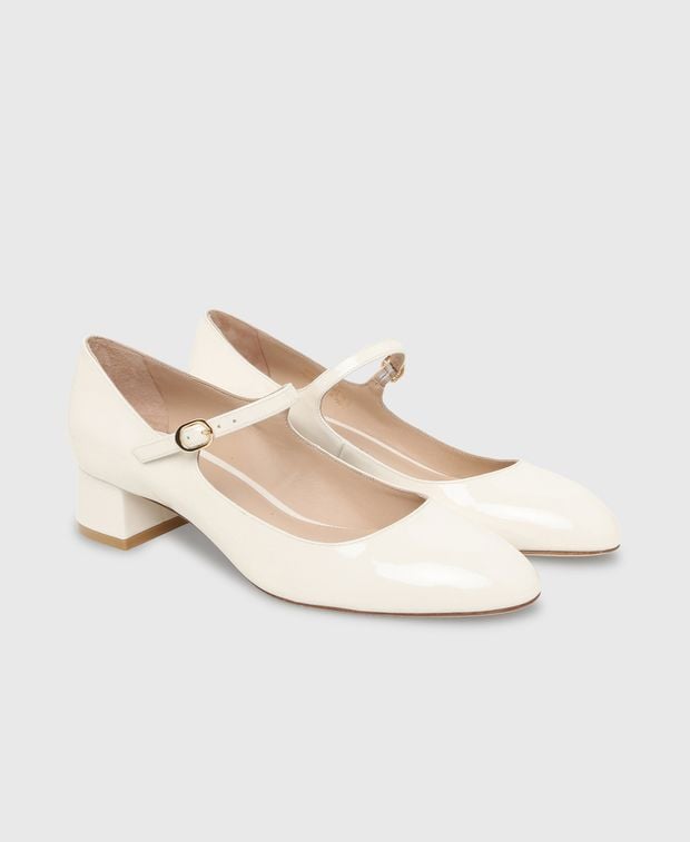 Stuart Weitzman Vivienne 35 Mary Jane pumps Ecru