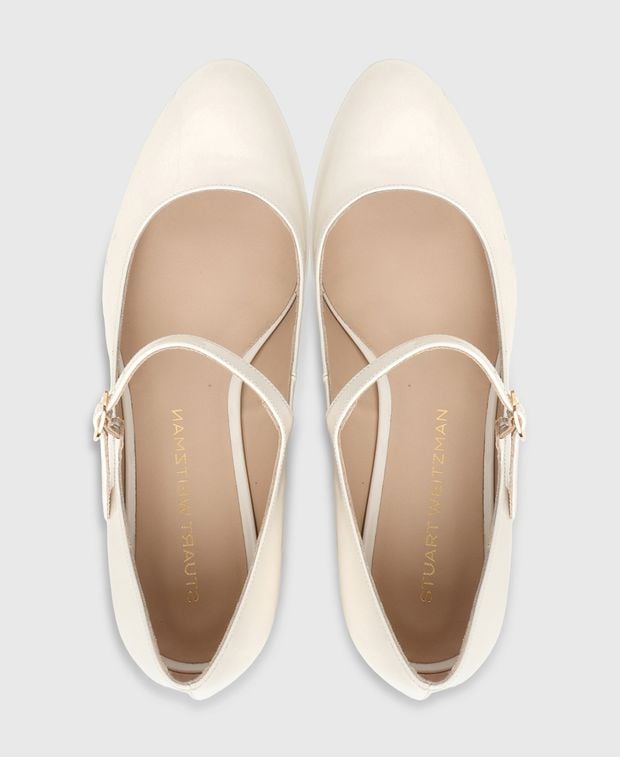 Stuart Weitzman Vivienne 35 Mary Jane pumps Ecru