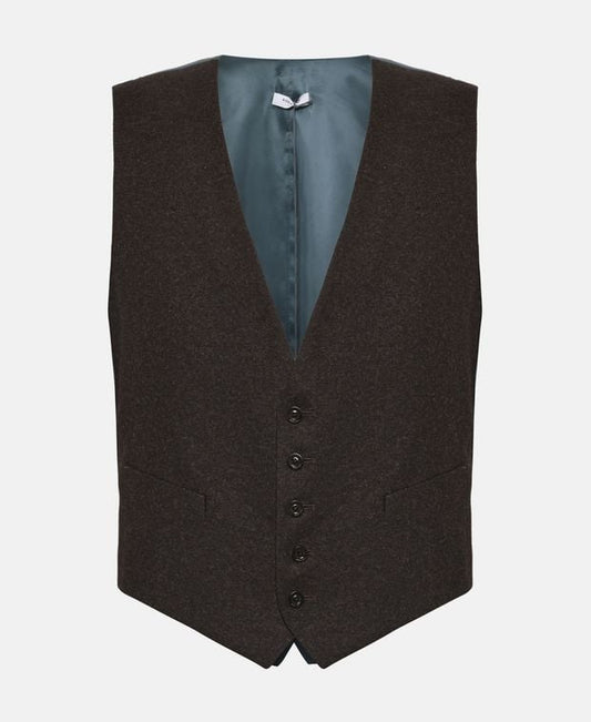 Boglioli Wool-blend vest Brown