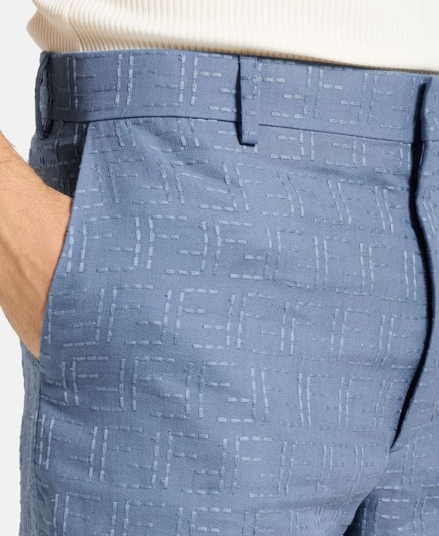 Fendi Linen-blend shorts