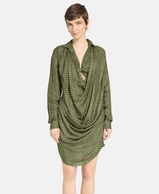 Jacquemus Silk-blend dress La Robe Saabi