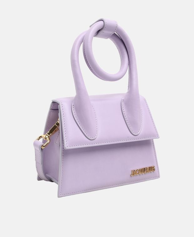 Jacquemus Le Chiquito Noeud Leather handbag Lilac