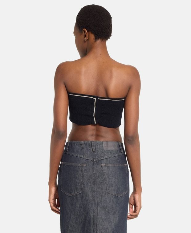 Jacquemus Strapless top Dark Blue
