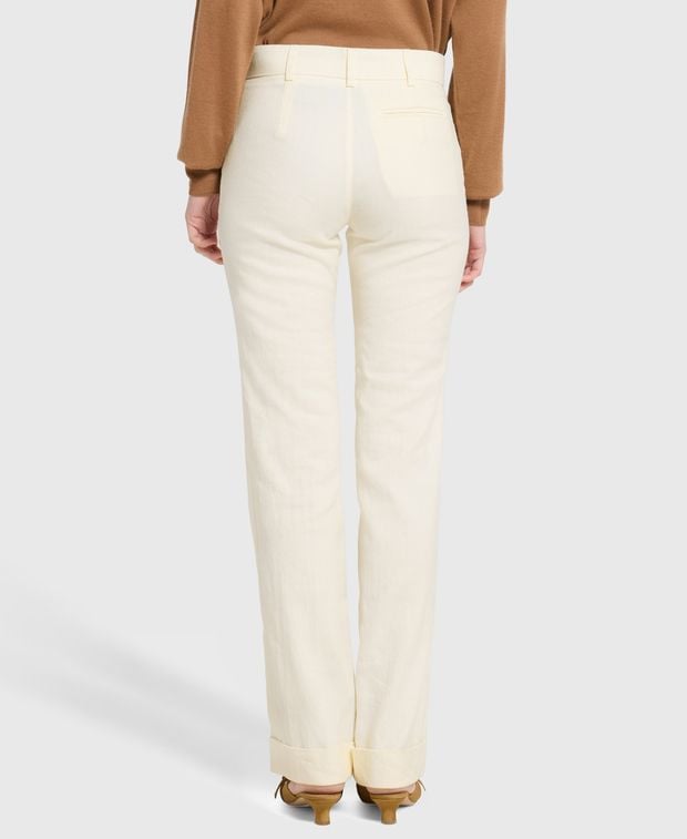 Jacquemus Linen trousers Off-white