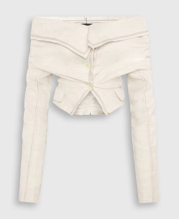 Jacquemus Linen-blend blouse Beige