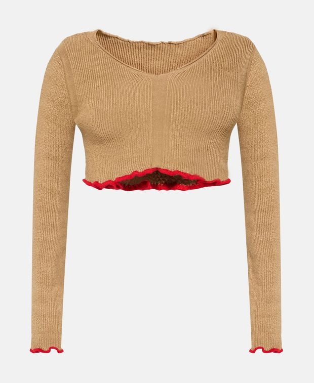 Jacquemus Linen-blend pullover Tan
