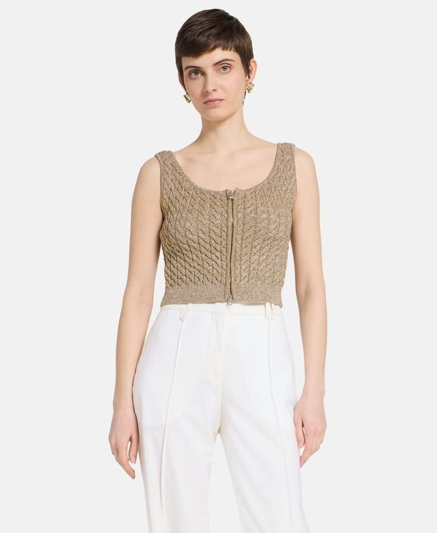 Jacquemus Knitted crop top Le Haut Torsades
