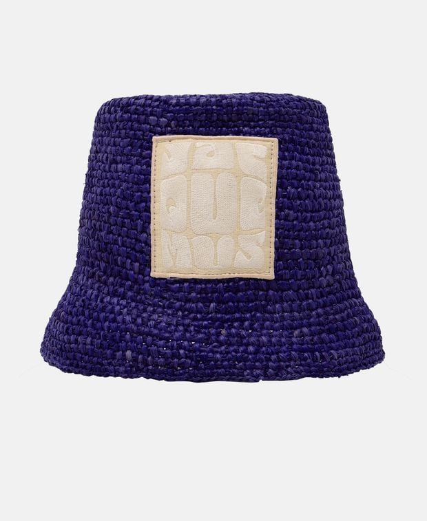 Jacquemus Raffia hat Purple