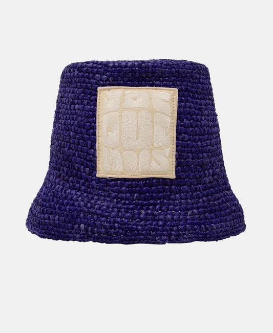 Jacquemus Raffia hat Purple