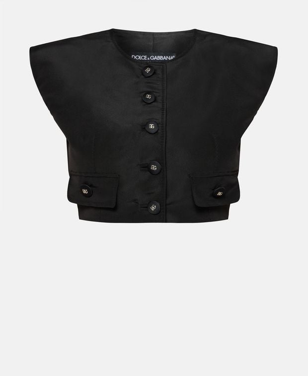 Dolce & Gabbana Silk gilet Black