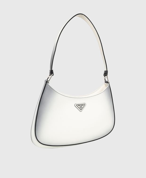 Prada Cleo Leather shoulder bag White