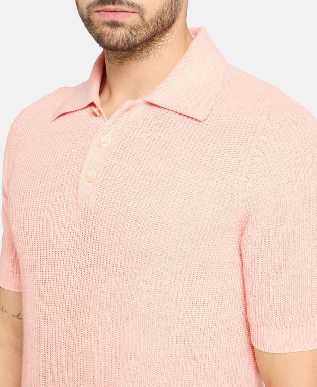 Brunello Cucinelli Linen-blend knitted polo shirt