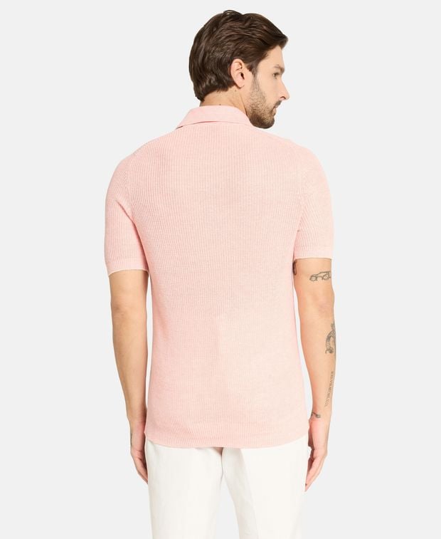 Brunello Cucinelli Linen-blend knitted polo shirt