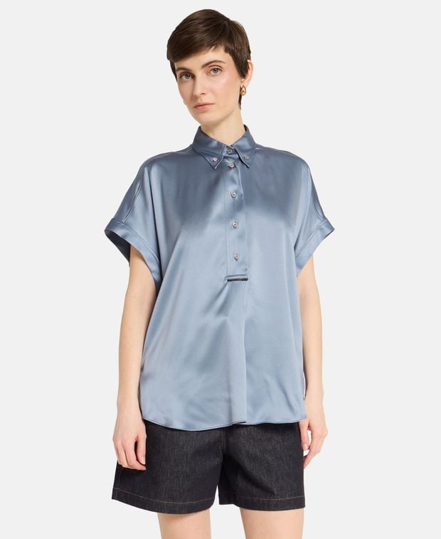Brunello Cucinelli Silk-blend blouse