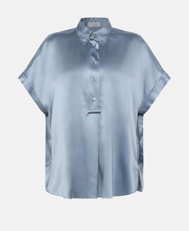 Brunello Cucinelli Silk-blend blouse