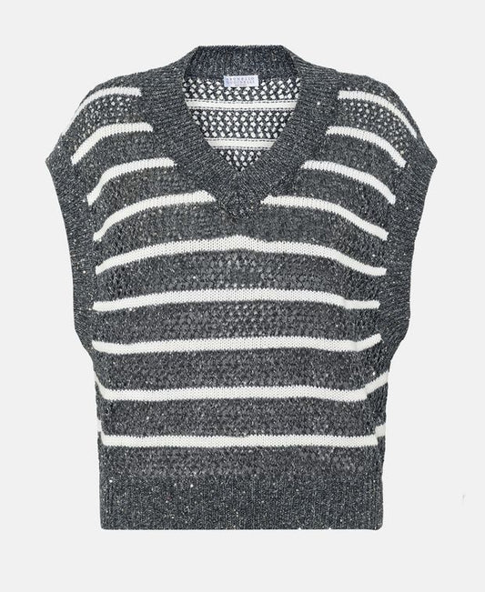 Brunello Cucinelli Linen-blend pullover