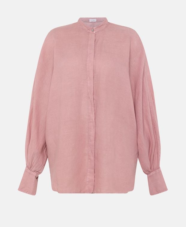 Brunello Cucinelli Linen-blend blouse