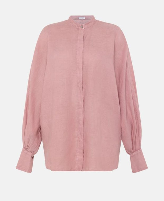 Brunello Cucinelli Linen-blend blouse