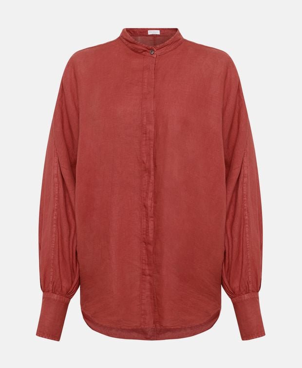 Brunello Cucinelli Linen-blend blouse