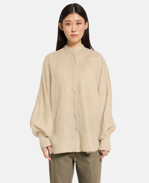 Brunello Cucinelli Linen-blend blouse