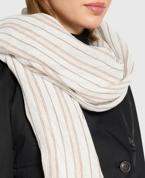 Brunello Cucinelli Linen-blend scarf