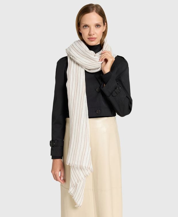 Brunello Cucinelli Linen-blend scarf